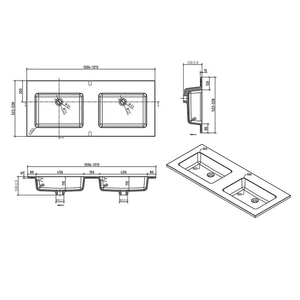 MOBILI DA BAGNO LOIRA 1200