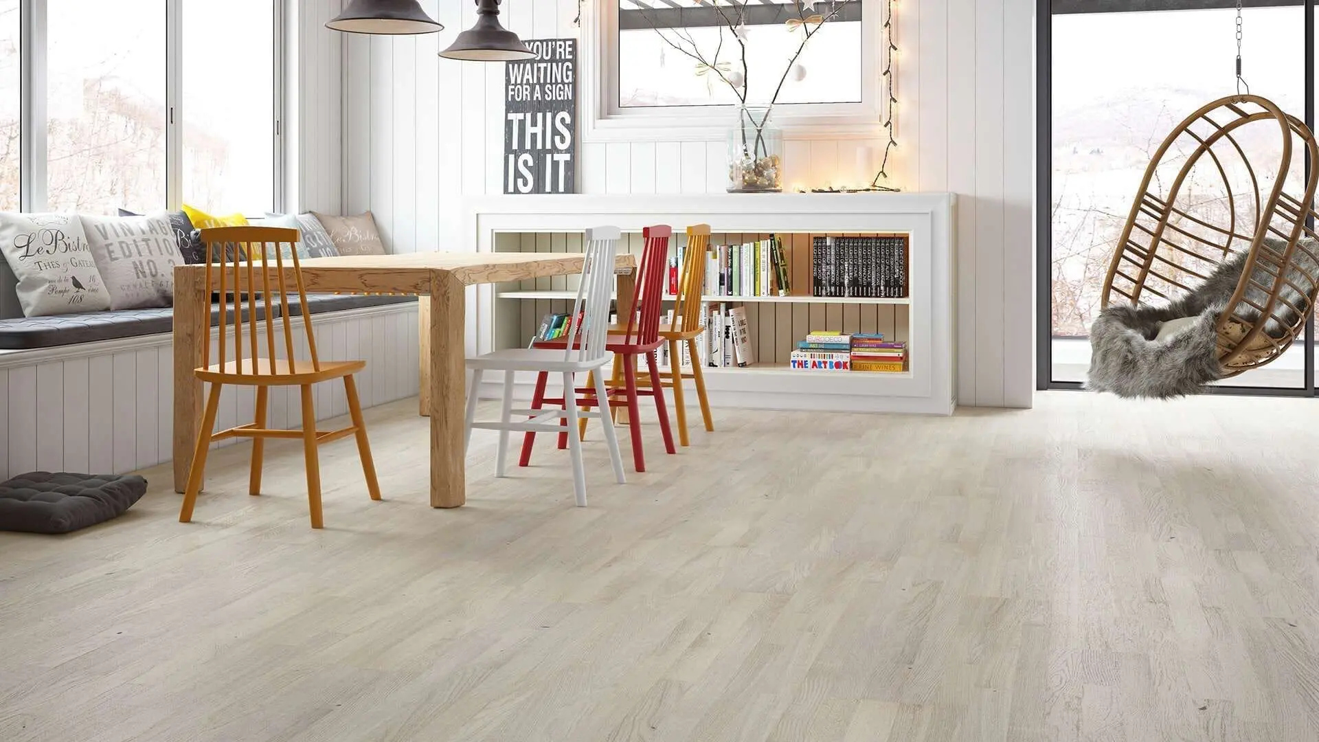 PARQUET PREFINITI – Rovere 3 Strip – Verniciato Bianco
