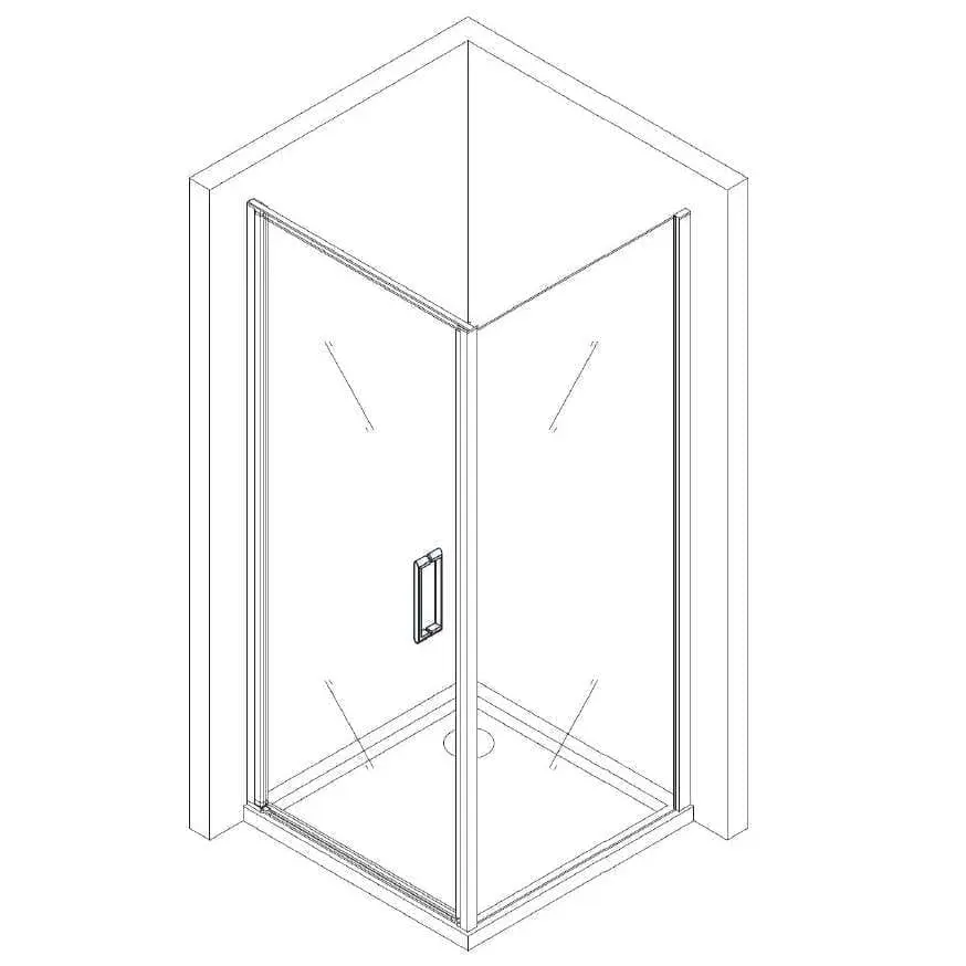 Doccia 601-29, 100 x 80 x h 185 cm