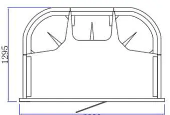BAGNO TURCO 204ST(P3)-W: 2000 x 1295 x 2145 mm