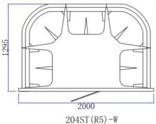 BAGNO TURCO 205ST(R5)-W: 2150 x 1295 x 2145 mm