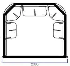 BAGNO TURCO 206ST(P5)-W: 2300 x 1295 x 2145 mm