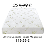 Materasso Hypnos Bamboo ,Singolo 80 cm, Memory 5 cm, 15 Cm Foam 9 zone differenziate.