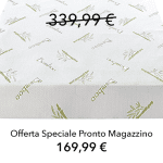 Materasso Hypnos Bamboo una Piazza e mezzo 120 cm, Memory 5 cm, 9 zone portanza differenziata.