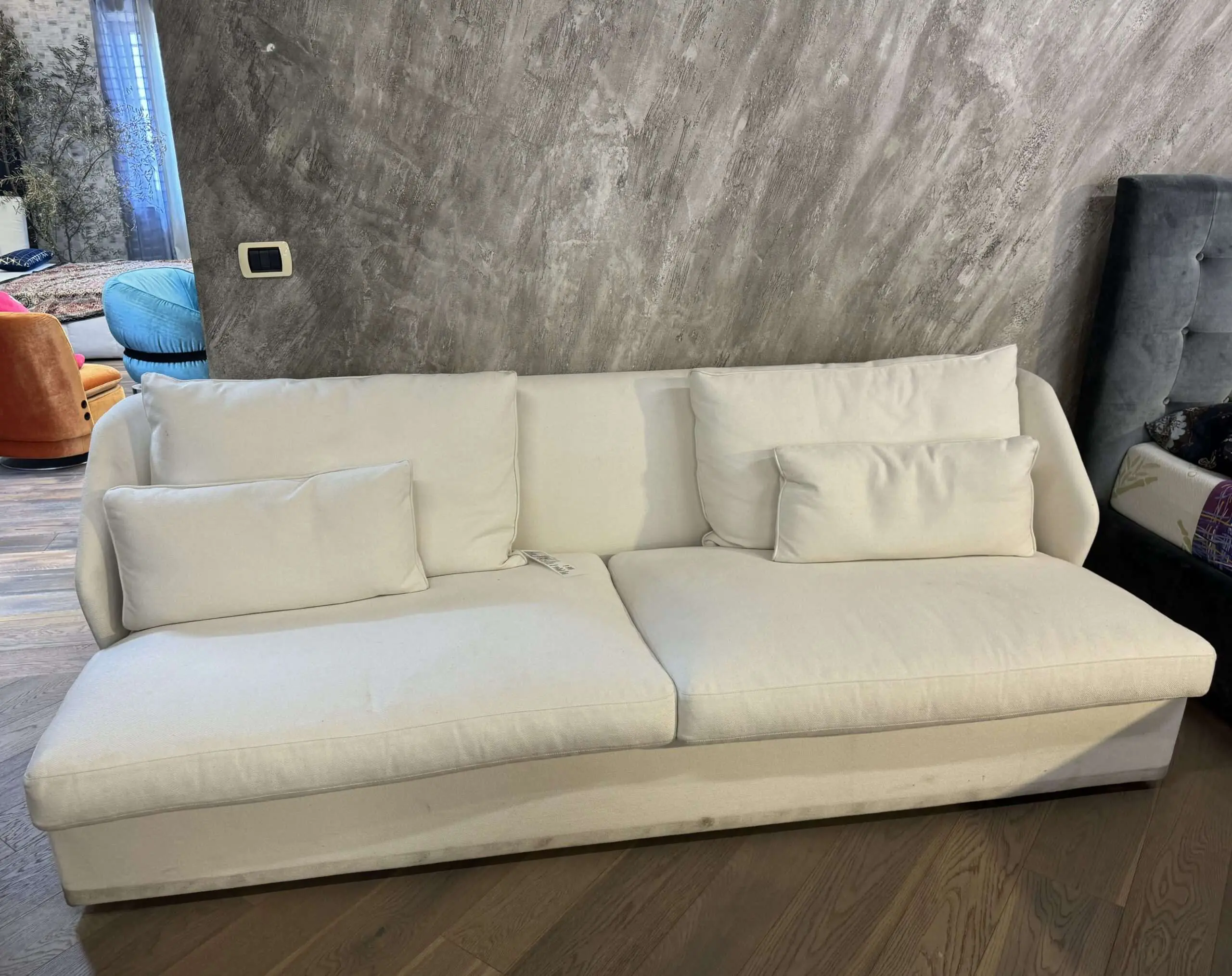 DIVANO VERLAIN 3 POSTI BIANCO – 225 x 96 x 75 cm