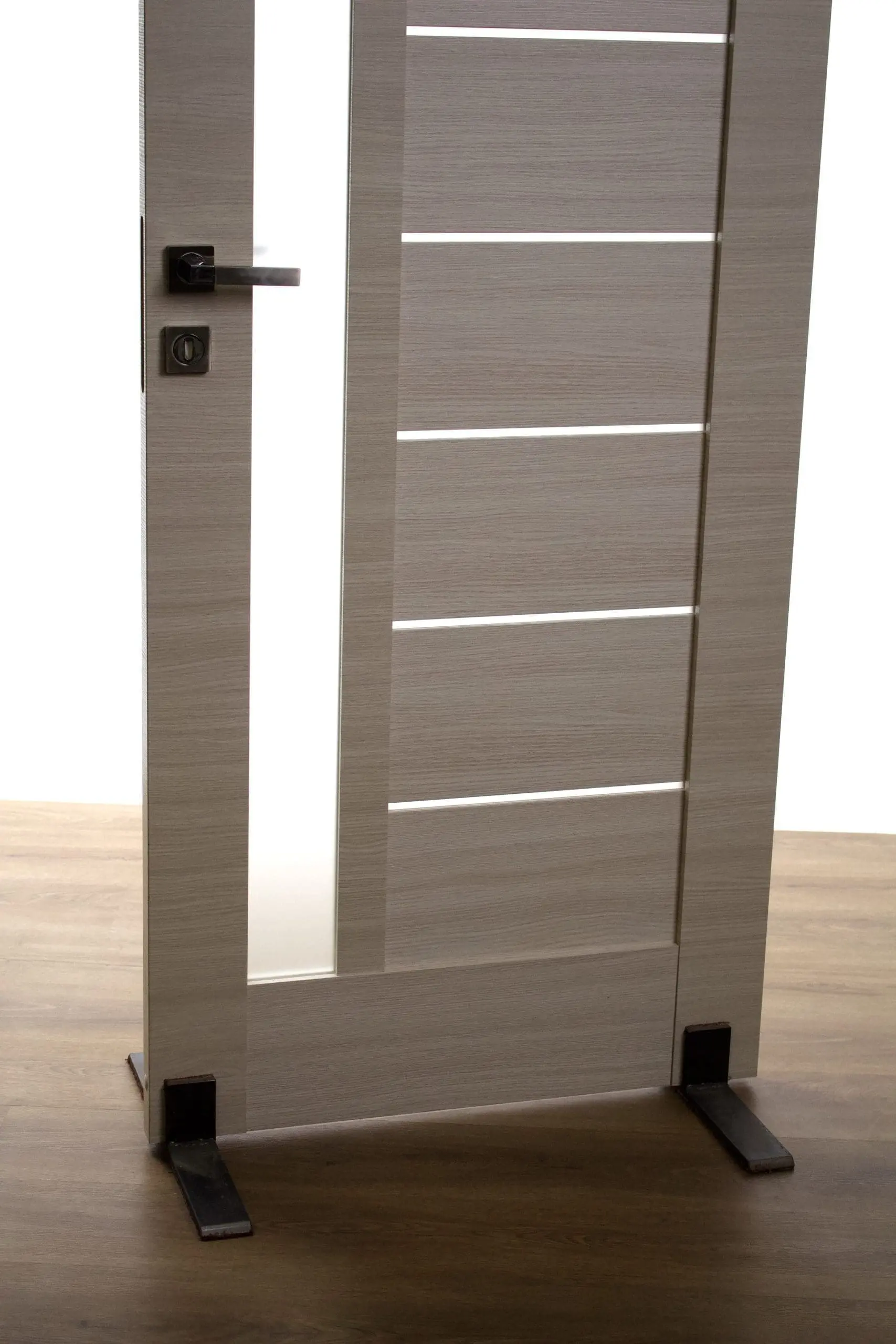Porta Battente Cortex Latte Line con vetro