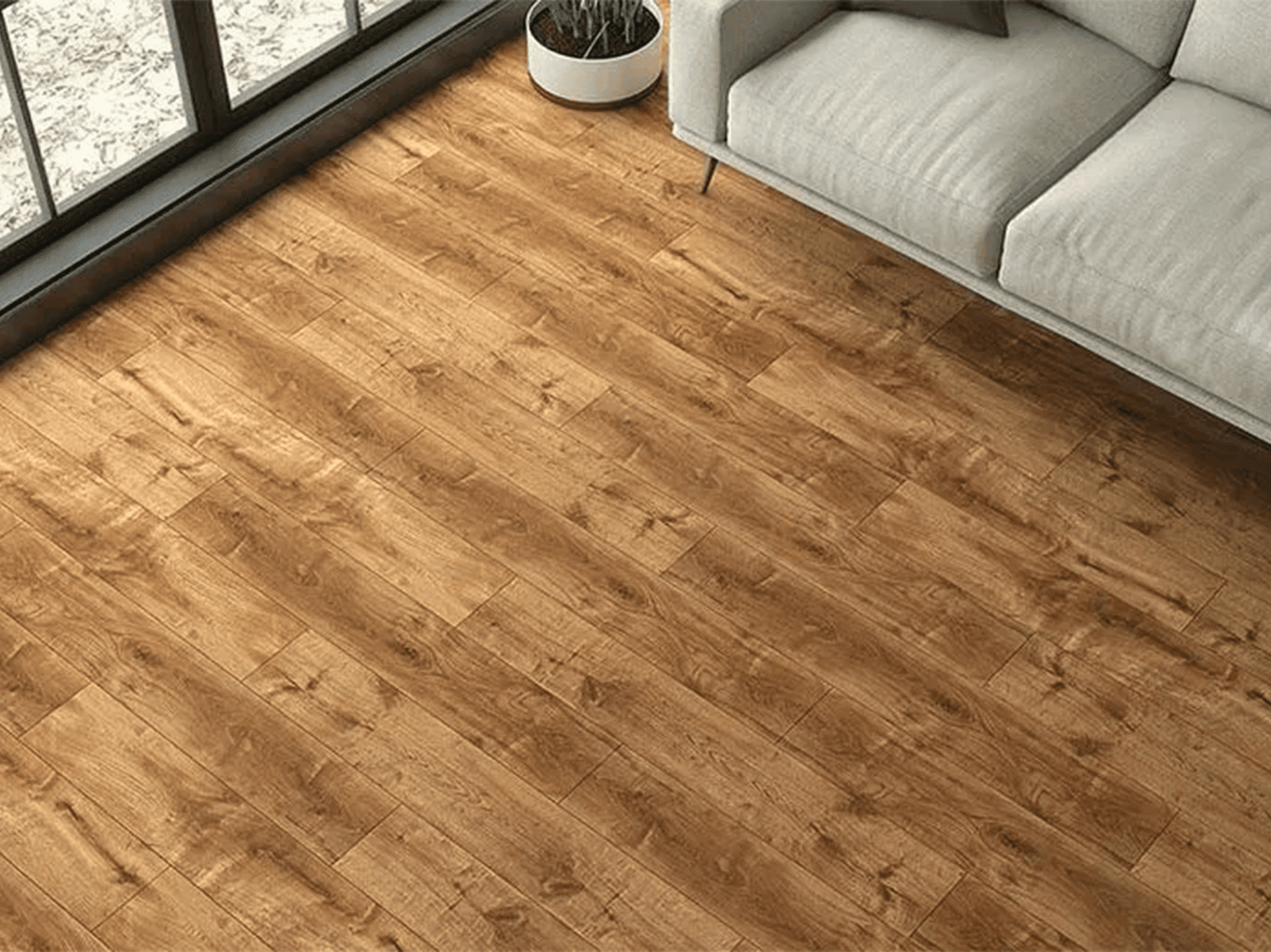 Parquet Laminato Noce Decapato Plancia Intera AC4 Spessore 8 mm