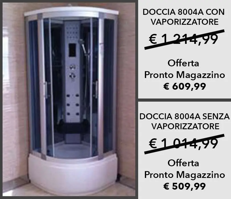 DOCCIA DELICE CON VAPORIZZATORE, 80 x 80 x h 215 cm