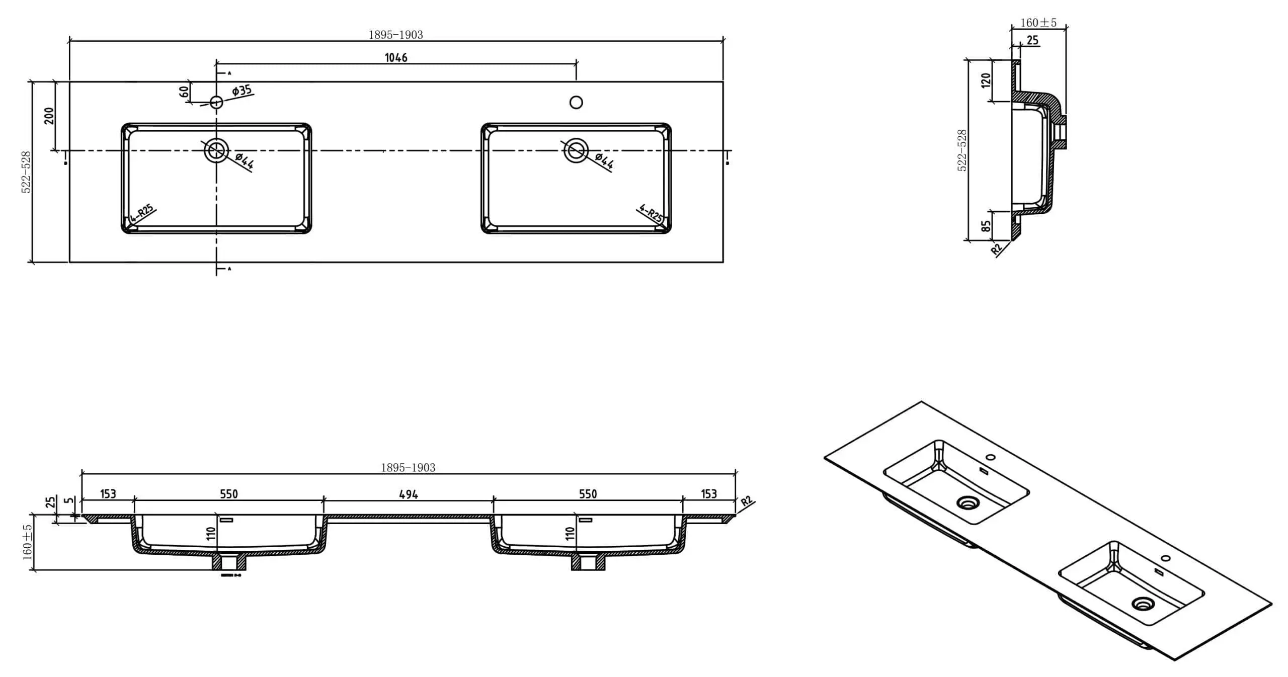 MOBILI DA BAGNO PANDA 1900