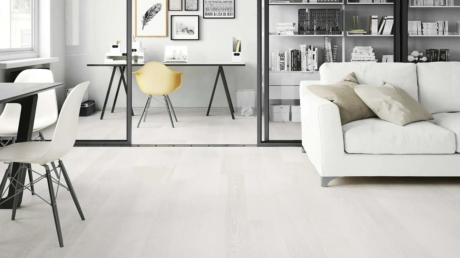 PARQUET PREFINITI – Frassino 1 Strip Plancia Intera – Bianco Candido Limone – Stock: 2,770mq – Offerta: € 62,33