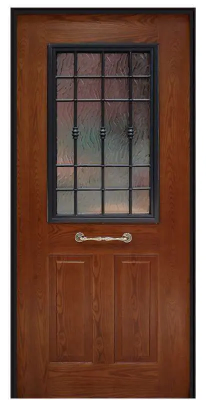 Porta Blindata Classe 3 Effetto Massello con Vetro, Venezia