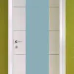 Porta Battente Laminato Nebulosa con Vetro e inserti in alluminio