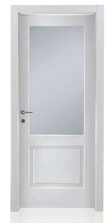 Porta Battente Laminato Rodi Luna con Vetro