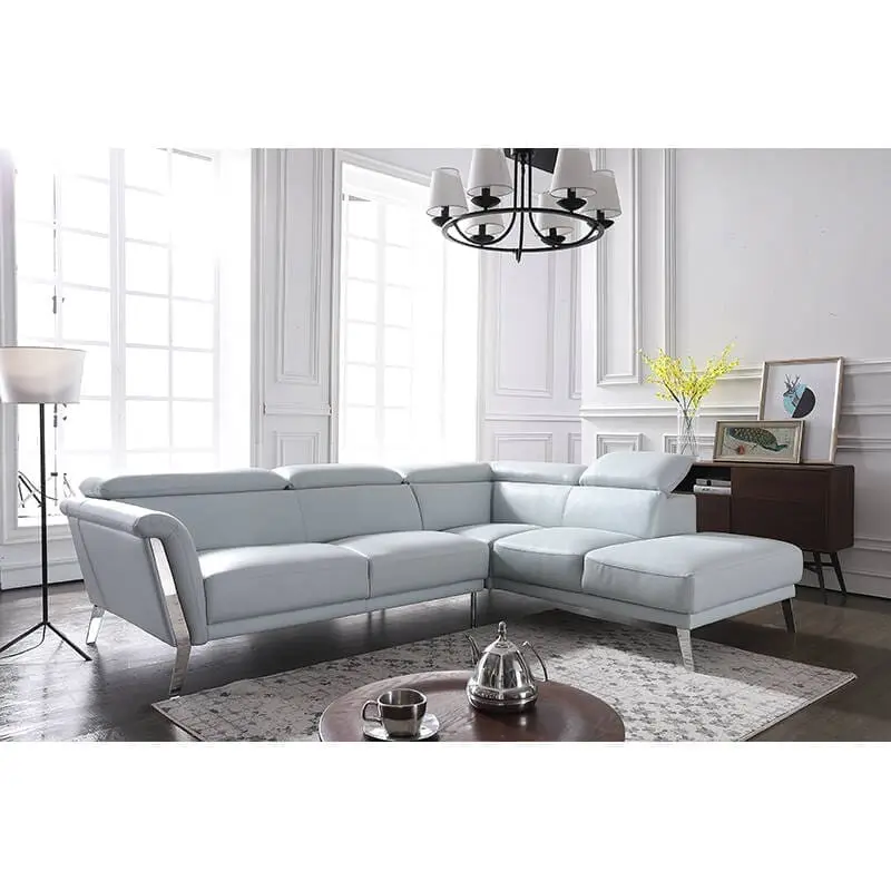 Divano moderno componibile in pelle per soggiorno