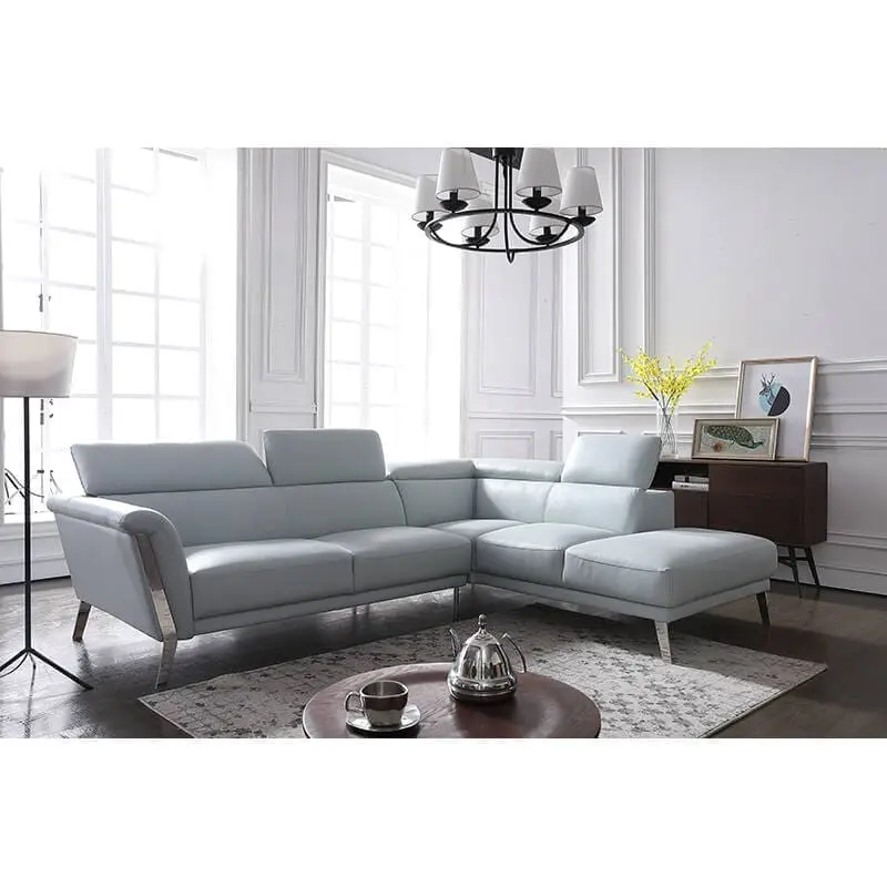 Divano moderno componibile in pelle per soggiorno