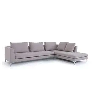 DIVANO PABLO AD ANGOLO: 255 x 158 x 73cm