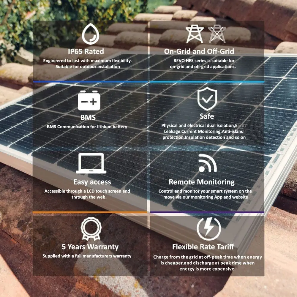 Revo HES Series Hybrid On-Off Grid Energy Soler Inverter 6-8KW