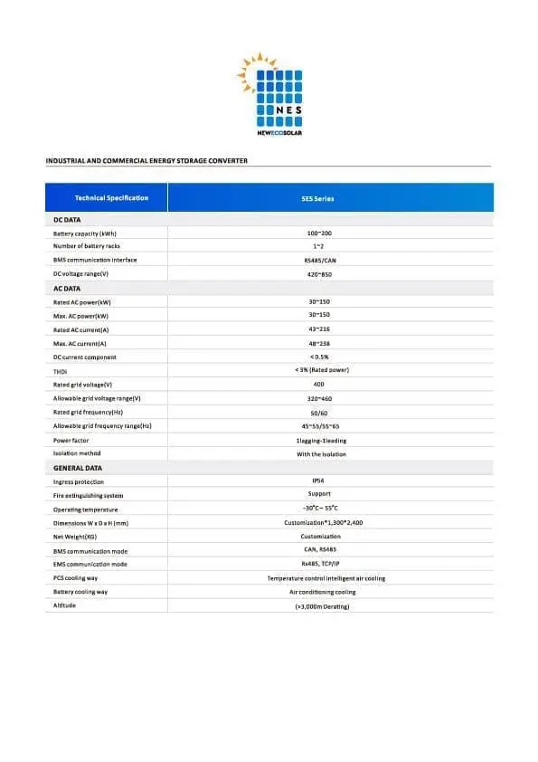 SES Series Energy Storage Converter