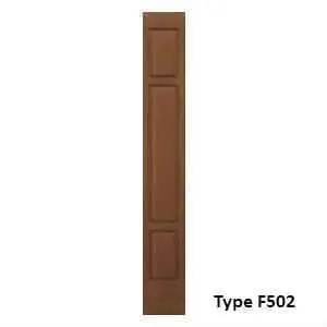 Pannello di rivestimento per blindo pantografato in legno a fibre parallele e pannelli in m.d.f. laccati, ideale per esterni