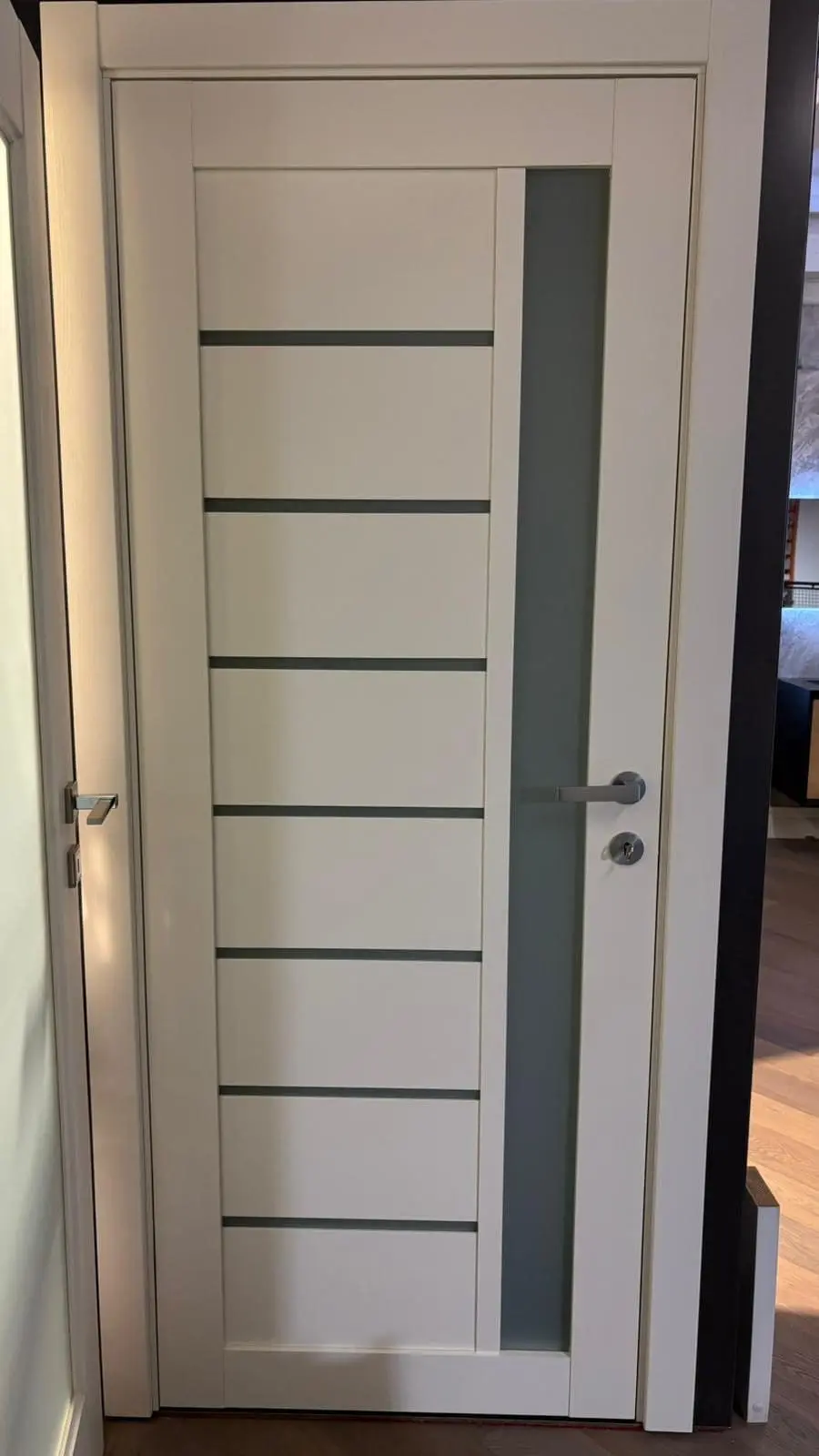 Porta Scorrevole Laminato San Babila con Vetro