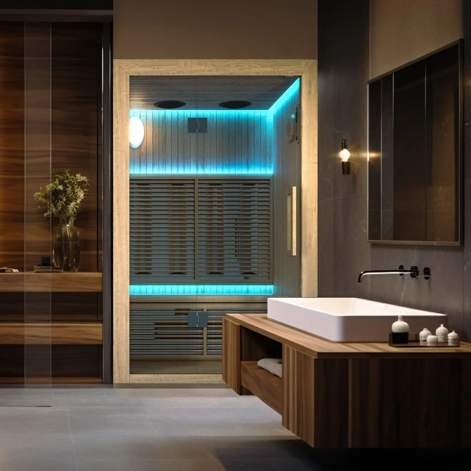 SCILLA – Sauna a Infrarossi con Cromoterapia e Bluetooth - 150x105x190 cm
