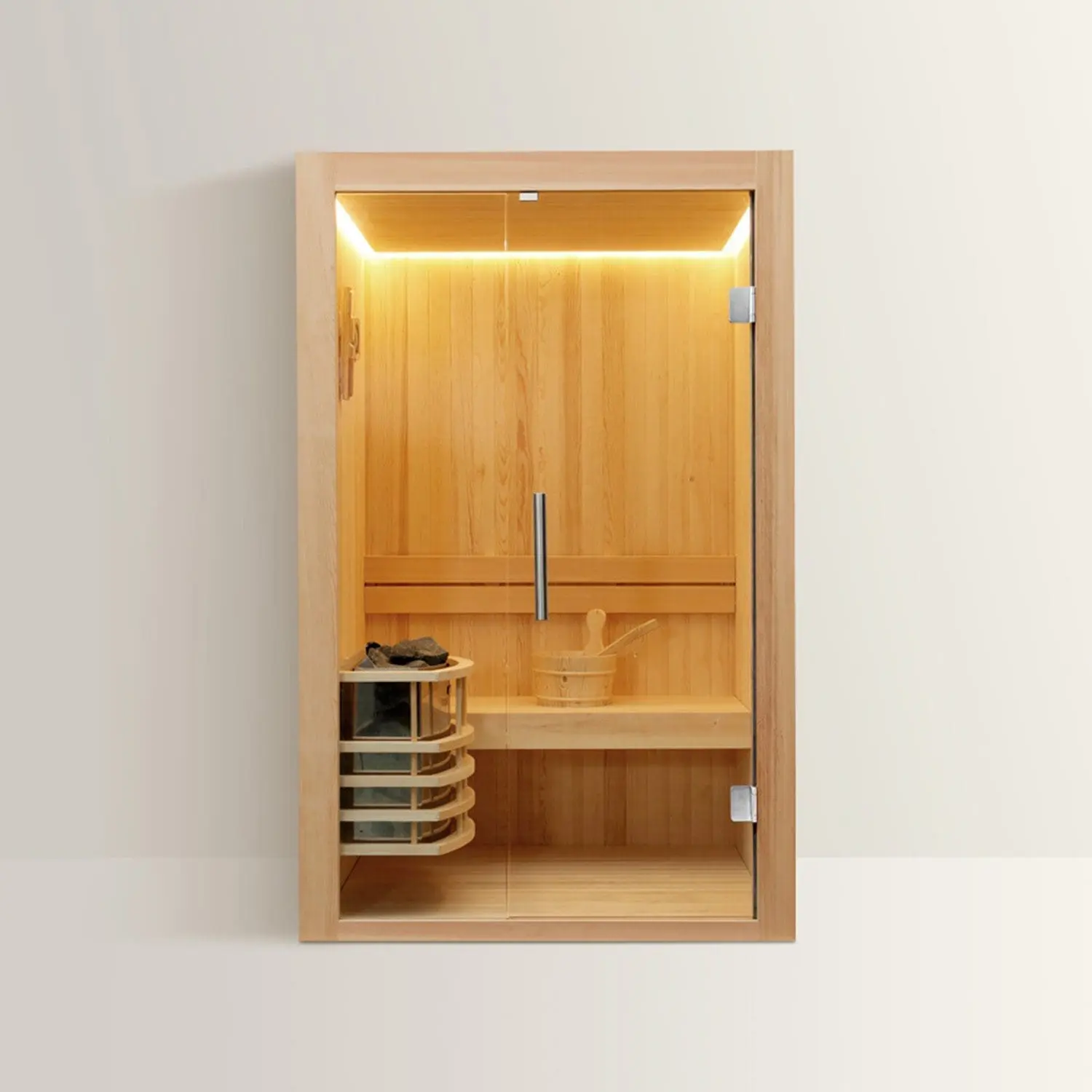 LEVANTO Sauna Finlandese – Benessere e Tecnologia Elegante – 120x120x190 cm