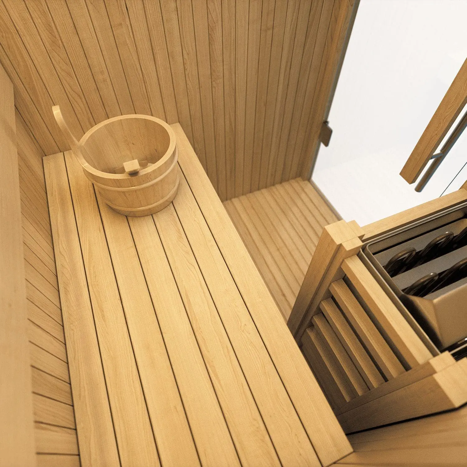 LEVANTO Sauna Finlandese – Benessere e Tecnologia Elegante – 120x120x190 cm
