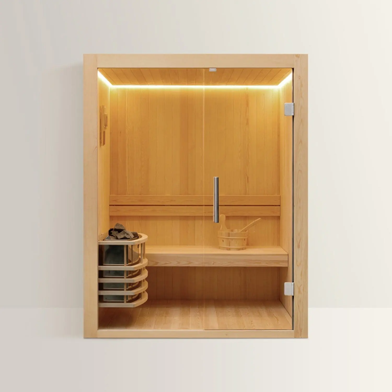LEVANTO Sauna Finlandese – Benessere e Tecnologia Elegante – 120x120x190 cm