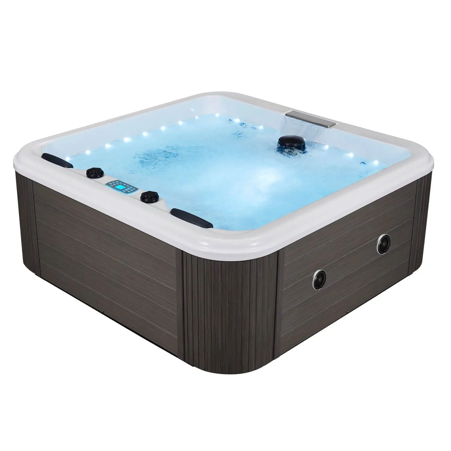 TAORMINA – Minipiscina Idromassaggio per Benessere e Relax – Teak