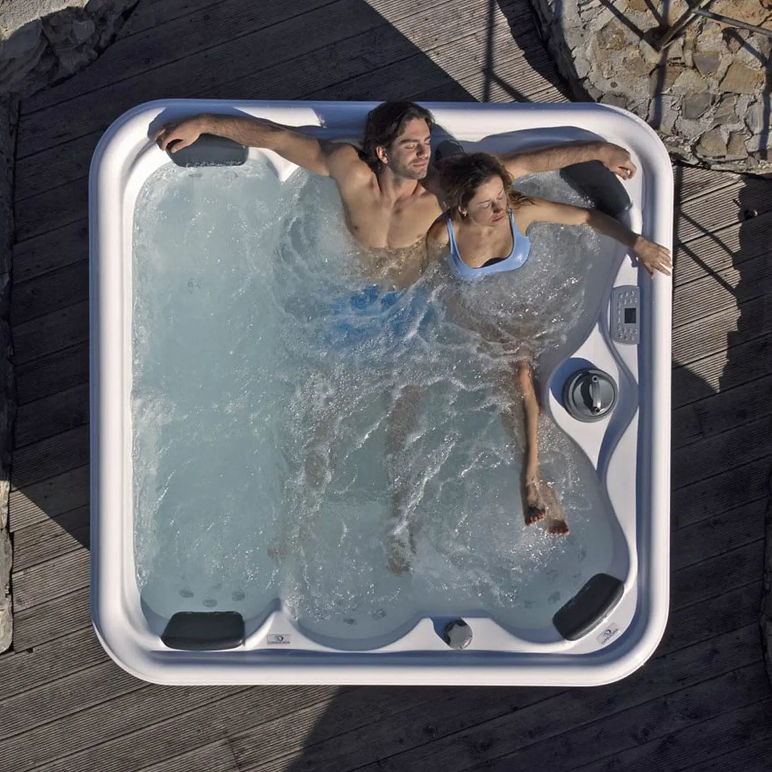 VIESTE – Minipiscina Compatta con Idromassaggio – Coffee