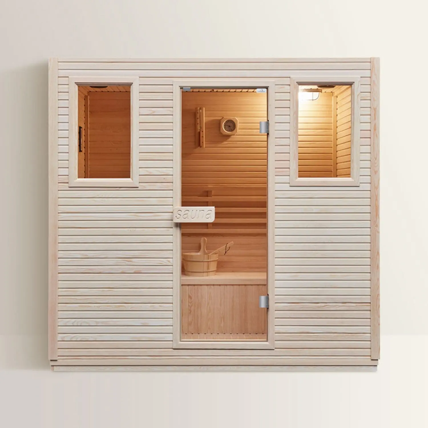 RIMINI Sauna Finlandese – Tecnologia Avanzata e Comfort – 200x135x190 cm