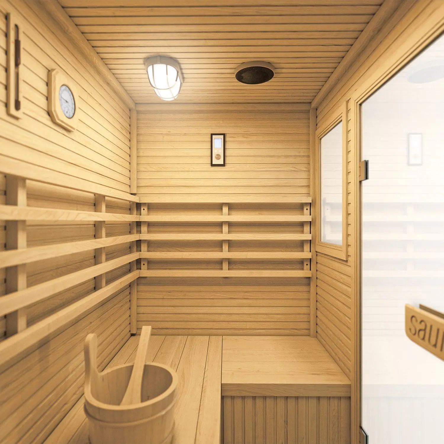 RIMINI Sauna Finlandese – Tecnologia Avanzata e Comfort – 200x135x190 cm