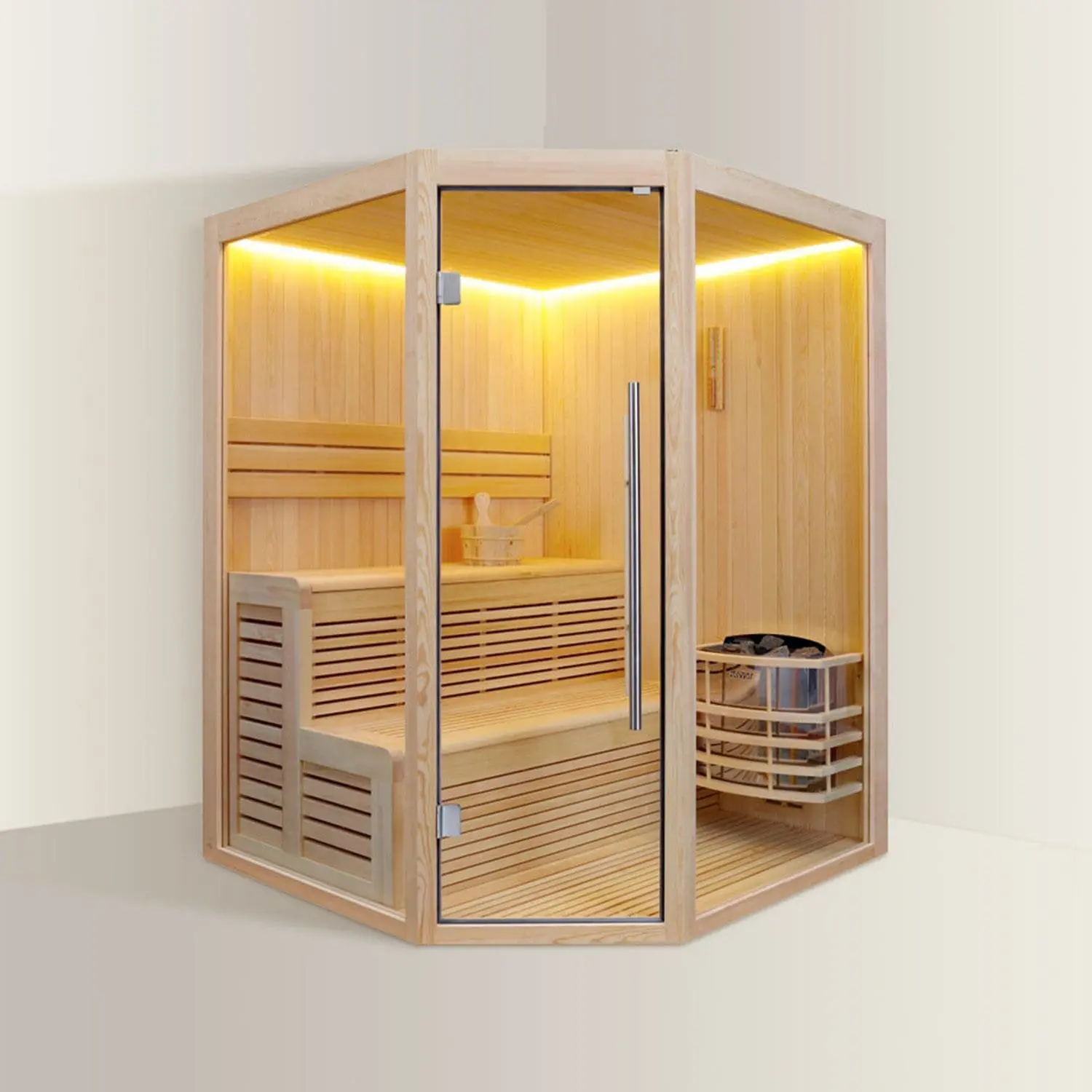 VIAREGGIO – Benessere e Design in una Sauna Angolare – 180x180x210 cm