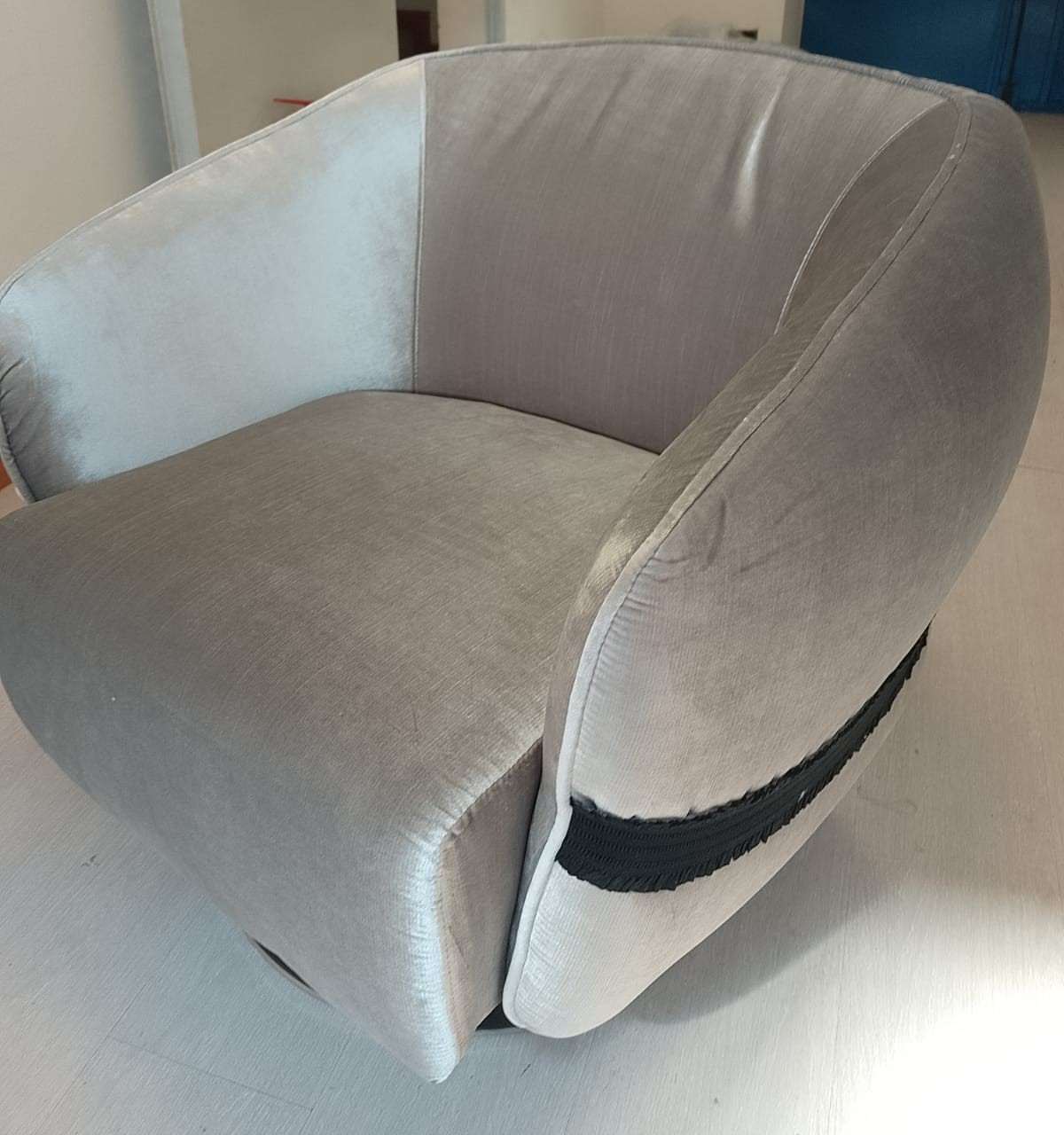 POLTRONA FANNY – VELLUTO GRIGIO