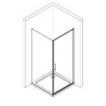 Doccia 601-30, 80 x 80 x h 185 cm