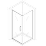 Doccia 601-30, 80 x 80 x h 185 cm