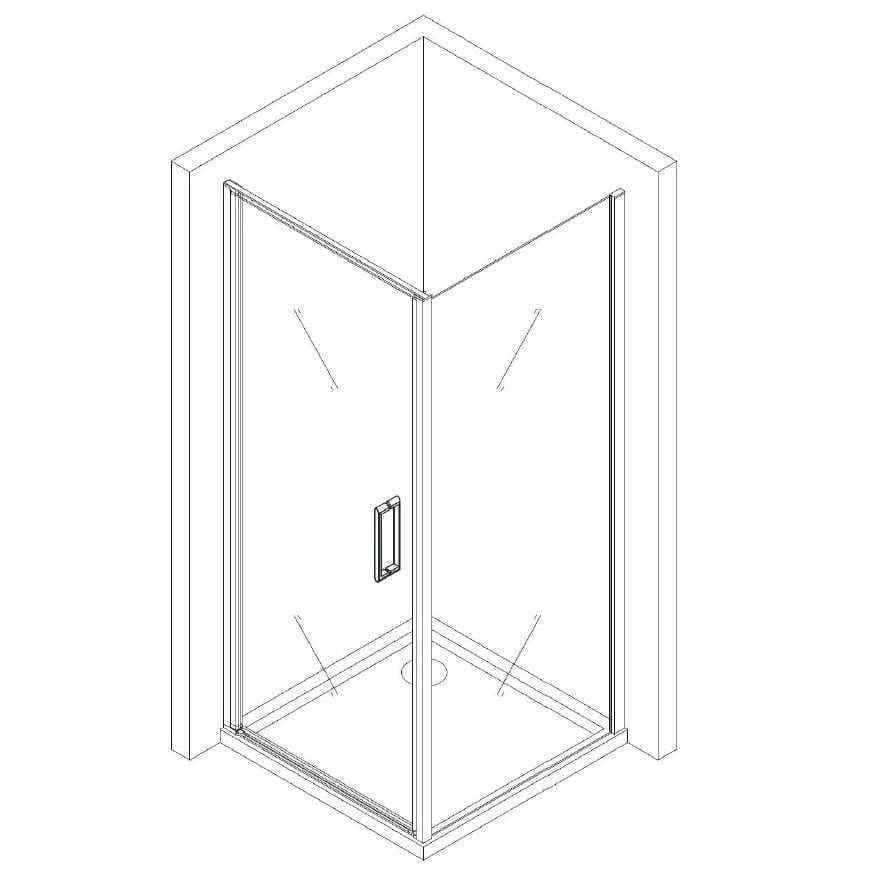 Doccia 601-30, 80 x 80 x h 185 cm