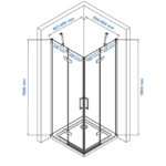 Doccia 6311, 90 x 90 x h 190 cm