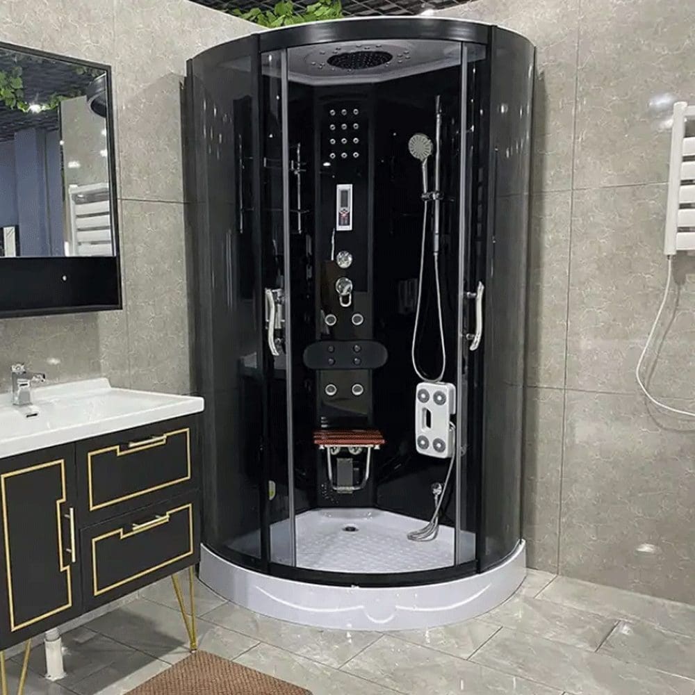 Cabina Doccia Kuadra – Nera – 90 x 90 x h 225 cm