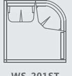 BAGNO TURCO 201ST: 1306 x 1306 x 2100 mm