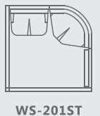 BAGNO TURCO 201ST: 1306 x 1306 x 2100 mm