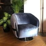 POLTRONA FANNY – VELLUTO GRIGIO