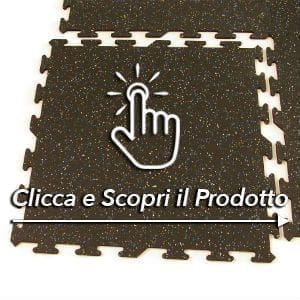 Pavimentazione in gomma nera macchiata colorata ad incastro - Antitrauma