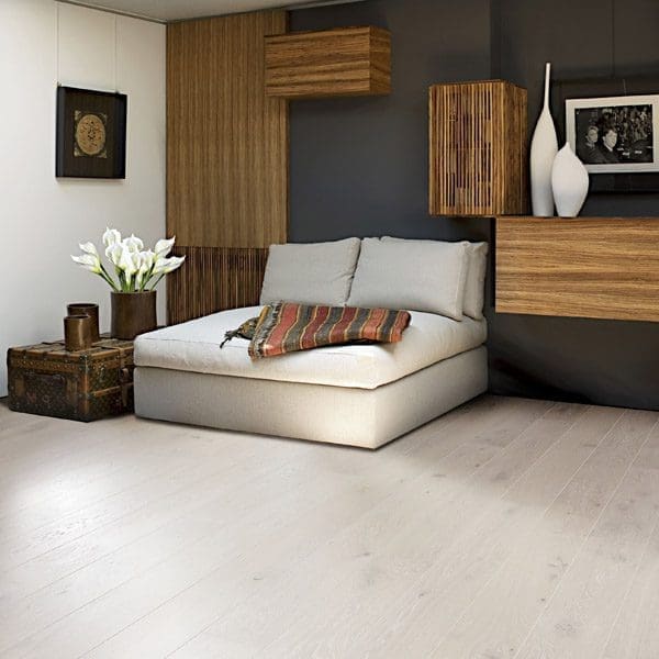 PARQUET PREFINITI – Rovere 1 Strip – Light White – Verniciato Bianco – Spazzolato
