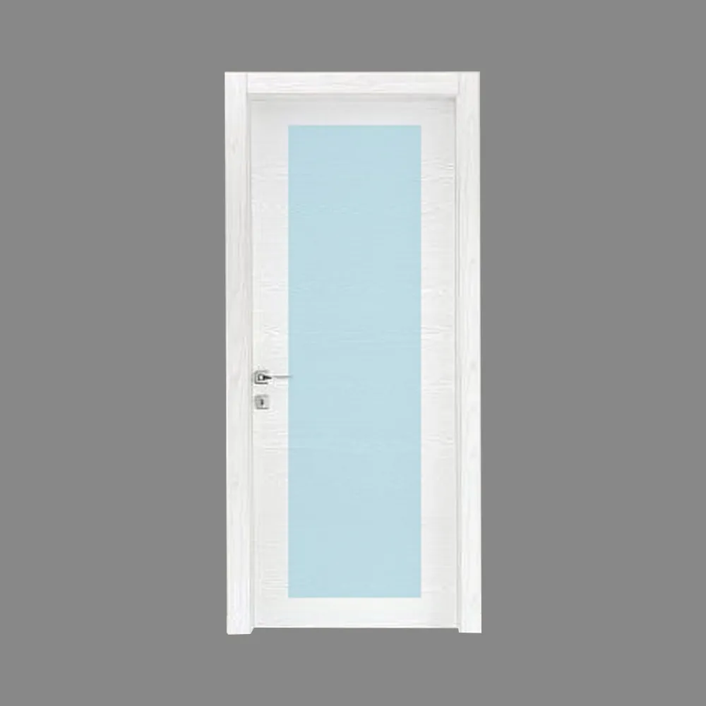 Porta Battente Laminato Marea Pure White con Vetro