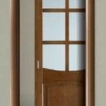 Porta Scorrevole Giove Legno Massello con Vetro
