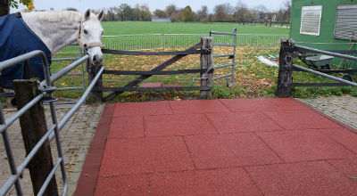 Pavimentazione in gomma colorata – Scuderia