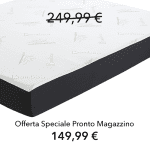 Materasso Tempo Cotone una piazza e mezza 120cm, Memory 4,5 cm, 700 molle, 9 zone differenziate