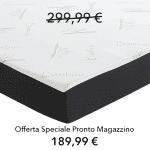 Materasso Tempo Bamboo matrimoniale 160 cm, memory 4,5 cm, molle 700, 9 zone differenziate.