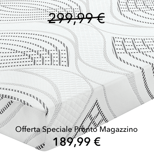 Materasso Tempo Cotone matrimoniale 160 cm, memory 4,5 cm, molle 700, 9 zone differenziate.